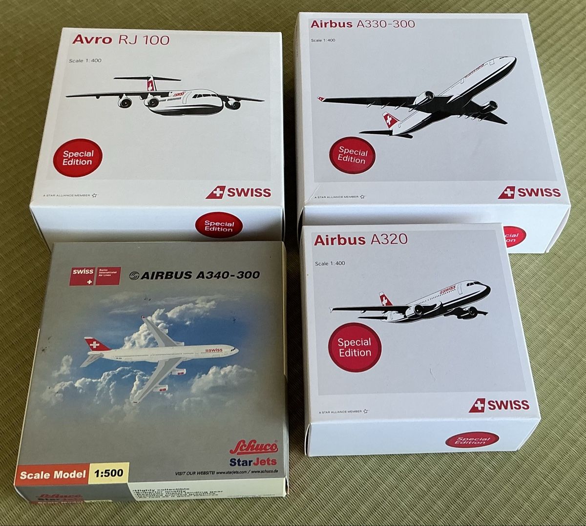 Swiss Kits de montage: Swiss Flugzeugmodelle Set (vier) – Neuf avec emballage d'origine à Horgen par Andradina