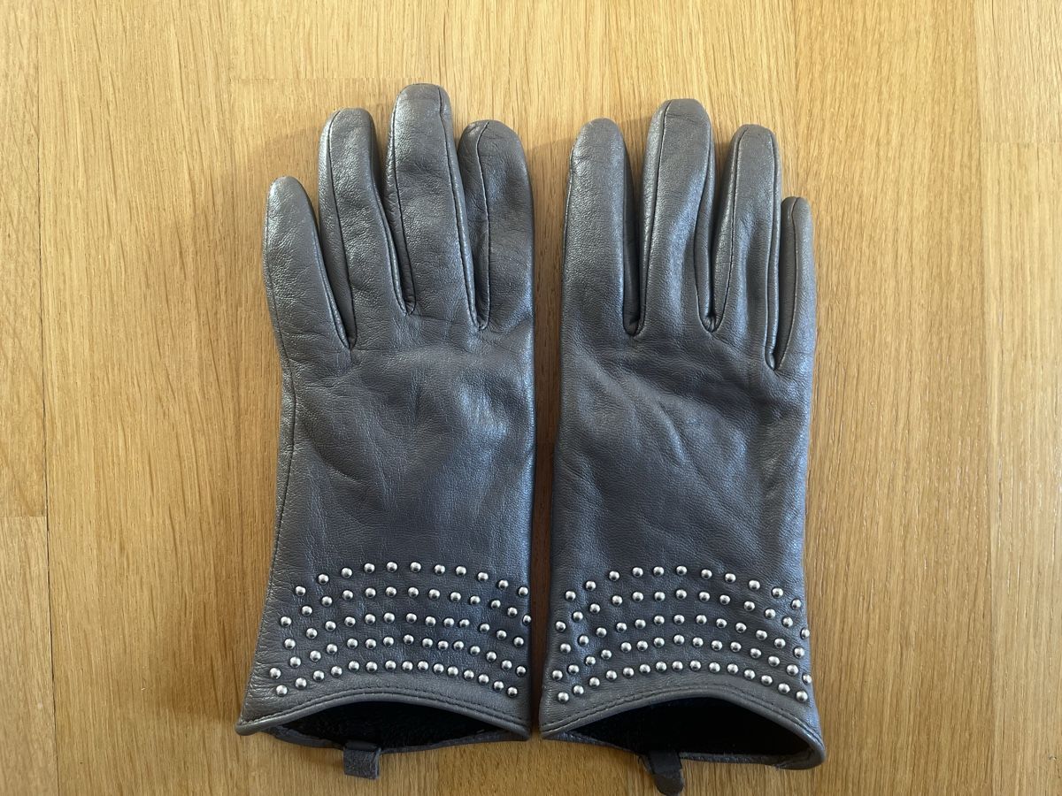 Guanti & manicotti: Grey Leather Gloves  - Size M - Leder Handschuhe – Nuovo (secondo la descrizione) da Zürich venduto da jul_v85x