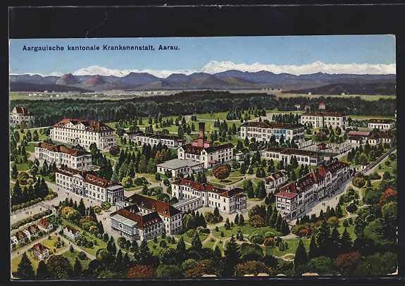 Cartoline postali: Aarau, Kantonale Krankenanstalt aus der  – Usato da Berlin venduto da bartko-reher