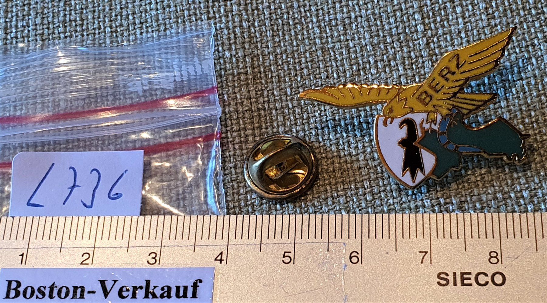 Placchette & Badge: L736 - Pin Vogel Basel Polizei BERZ – Usato da Reinach BL venduto da Boston-Verkauf 1