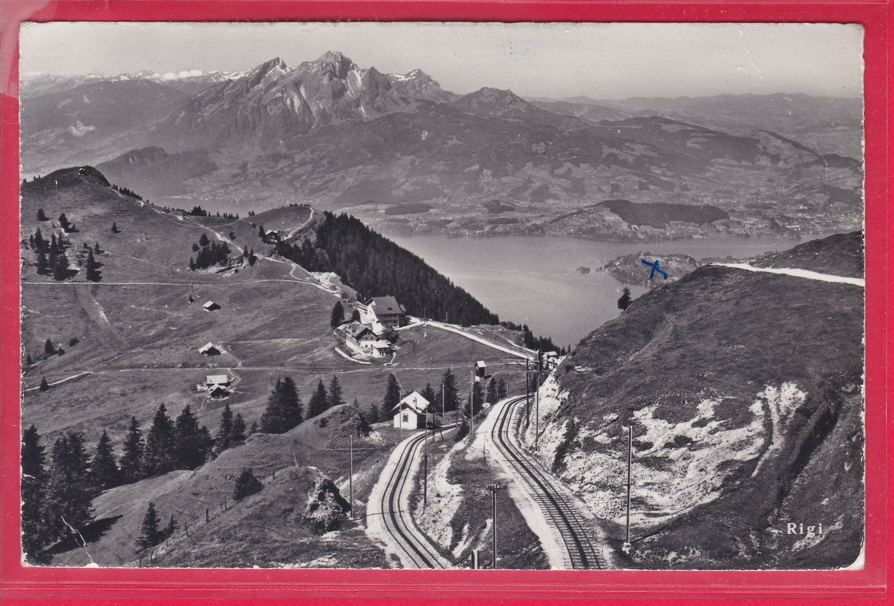 Ansichtskarten: BERGUS RIGI - STAFFEL, 7.8.1961 – Gebraucht aus Oberrieden von Gebirgsstelze