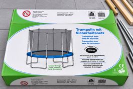 Neues Trampolin mit Sicherheitsnetz – Ø 305 cm – NEU