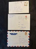 Lot de 3 enveloppes affranchies Anne Keller Suisse
