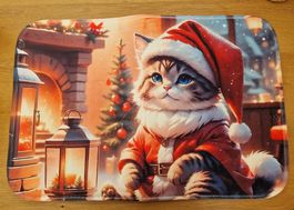 Anti-Rutsch Teppich Weihnachten Kätzchen,weic,klein