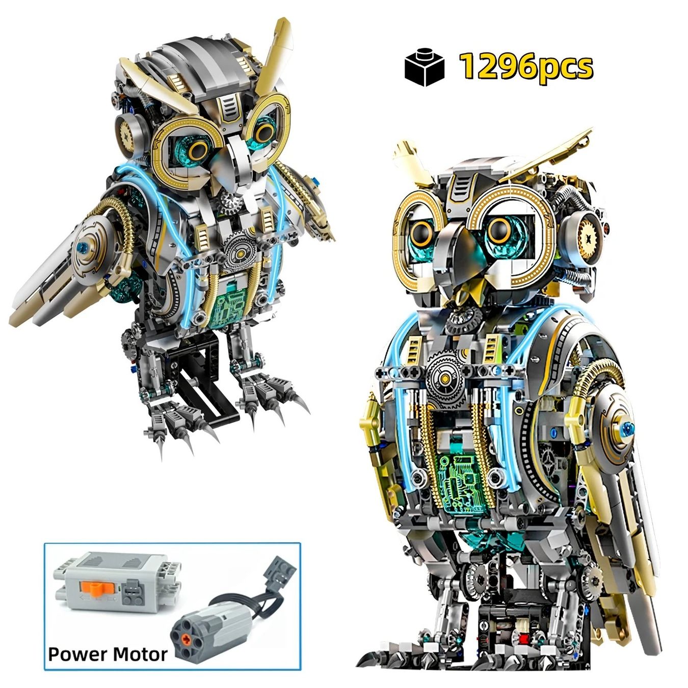 Giocattoli: Steampunk Eule Bausatz 1296 Teile Motor LED beweglich – Nuovo e nell'imballaggio originale da Rickenbach b. Wil venduto da Sunbeam_7