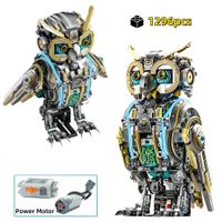 Steampunk Eule Bausatz 1296 Teile Motor LED beweglich
