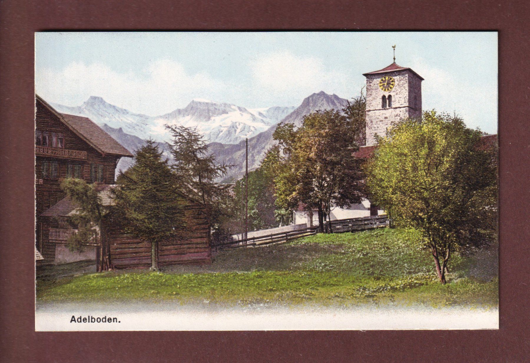 Ansichtskarten: ADELBODEN - Kirche – Gebraucht aus Pully von nicecards-shop