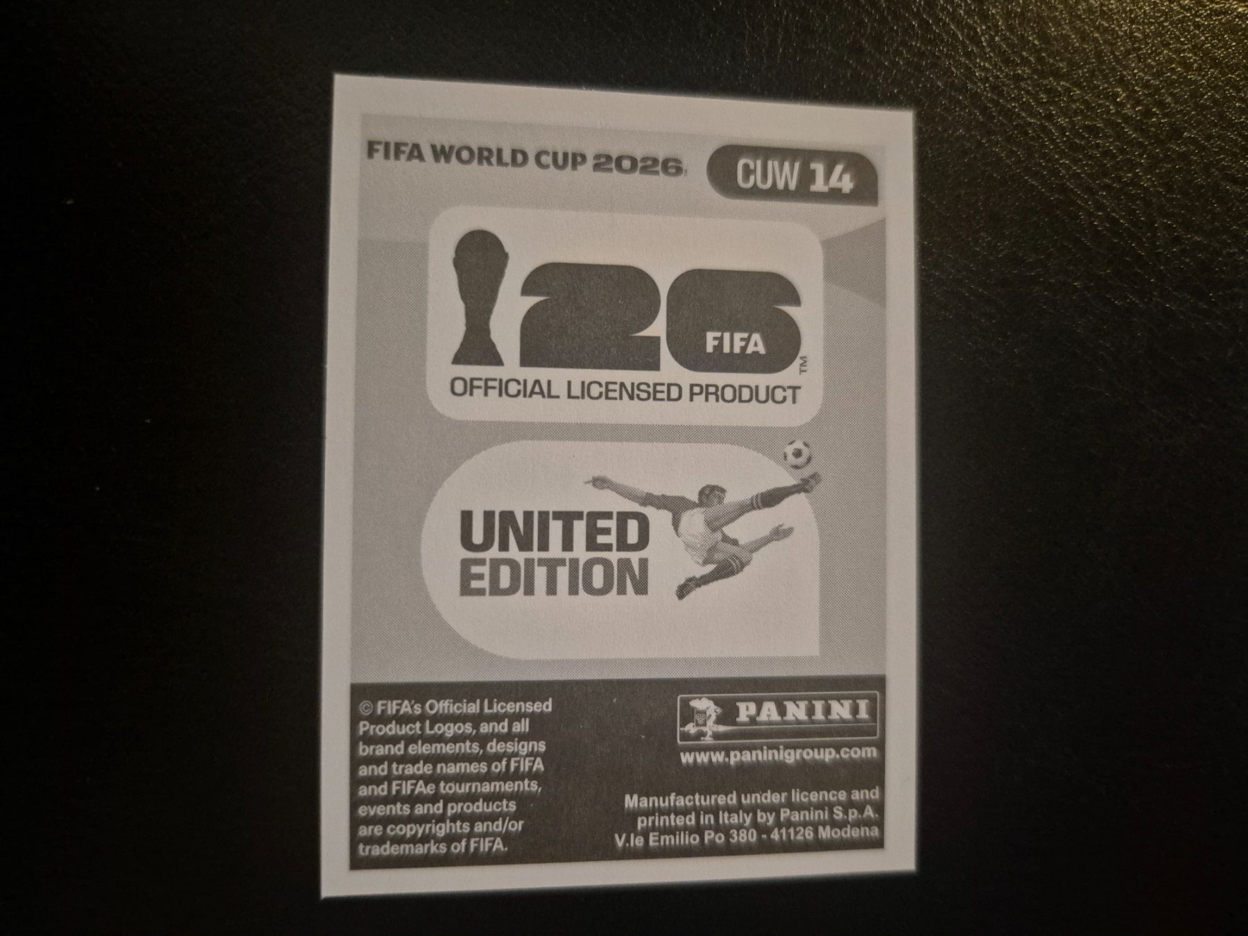 Panini Carte collezionabili: Panini WM 26 CUW 14 – Nuovo (secondo la descrizione) da Rorschacherberg venduto da AJ3108 1