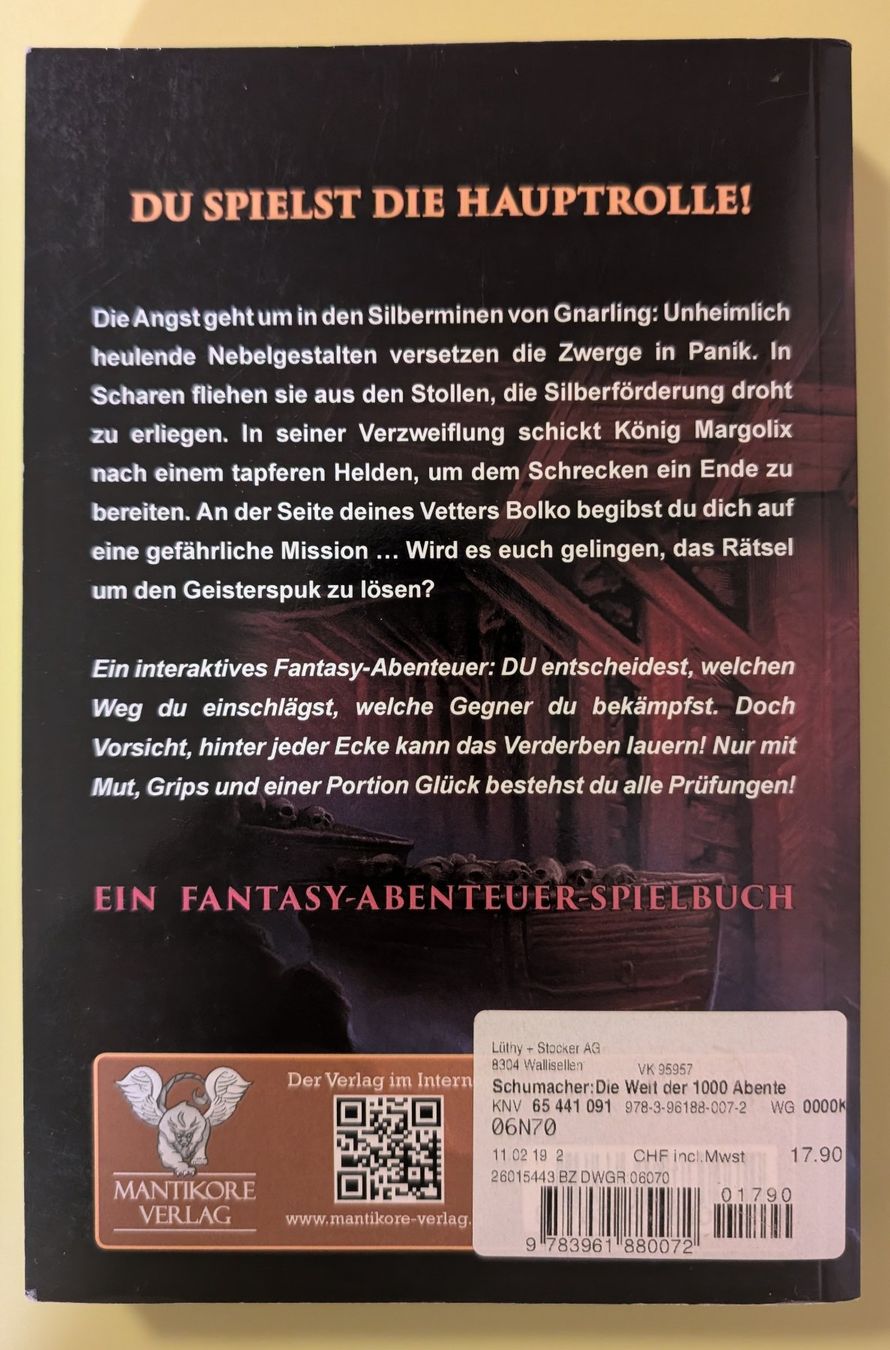 Libri: Fantasybücher Die Welt der 1000 Abenteuer – Usato da Dübendorf venduto da movana 3