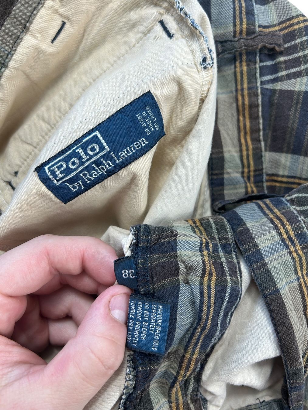 Ralph Lauren Pantaloni: Short Patchwork Ralph Lauren Marron à Carreaux - Taille 38 – Nuovo (secondo la descrizione) da Hauterive NE venduto da Leo_o 1