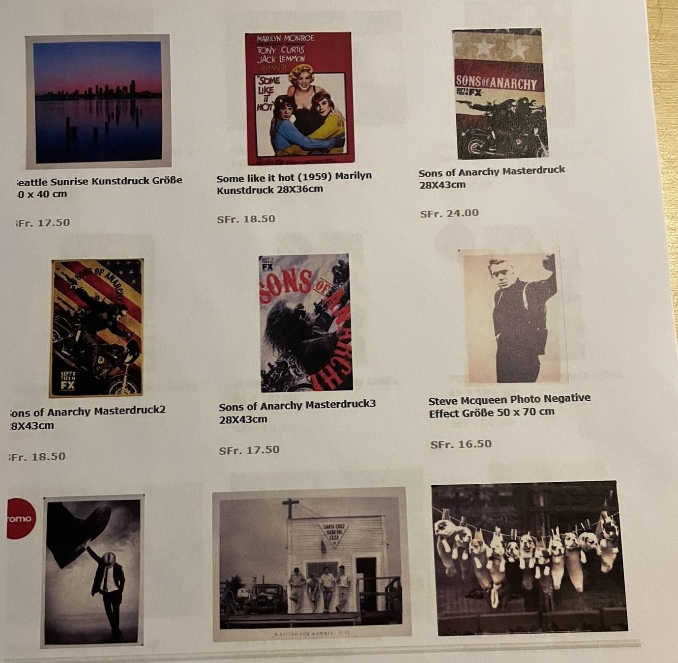 Foto & Immagini: Grosse Sammlung von Posters und Kunstdrucken – Nuovo (secondo la descrizione) da Adligenswil venduto da Decor-Tech 2