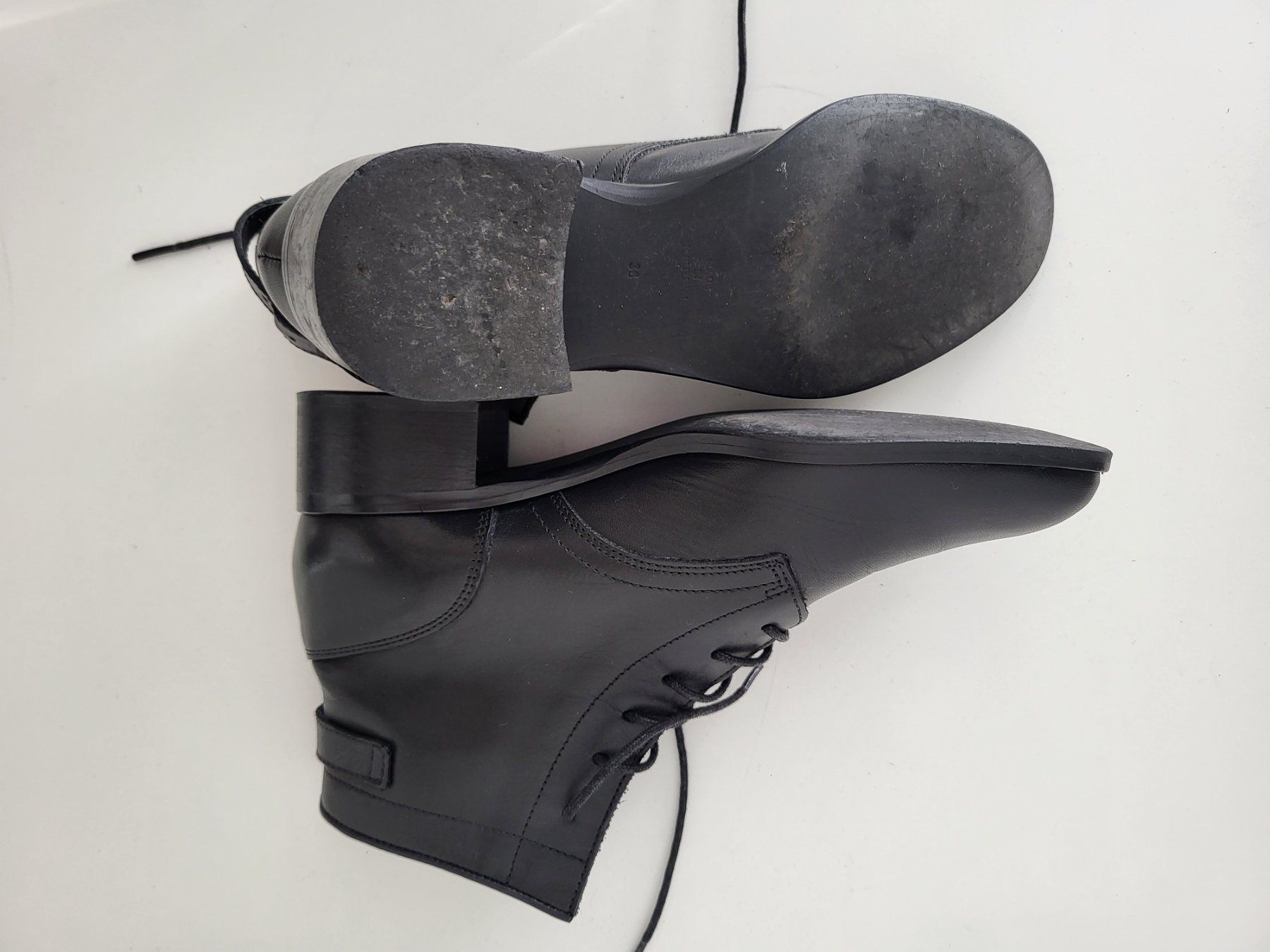 Scarpe da donna: Minelli Damen Schnürschuhe, Gr. 38 - Leder, schwarz – Usato da Baar venduto da clar6 3