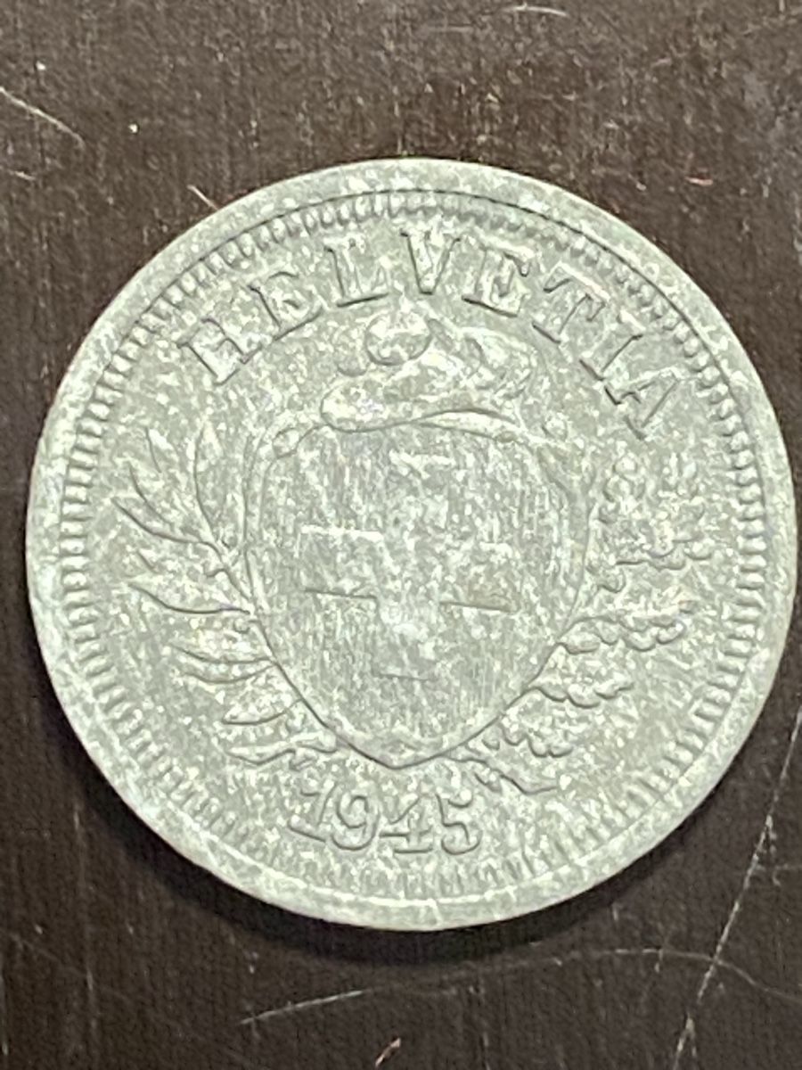 Tutti le monete: CH, 1 ct 1945 Zinc  – Usato da Corsier-sur-Vevey venduto da Ginoarturo 1
