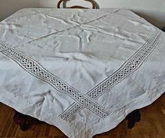 Antike Tischdecke 1930 Monogramm K