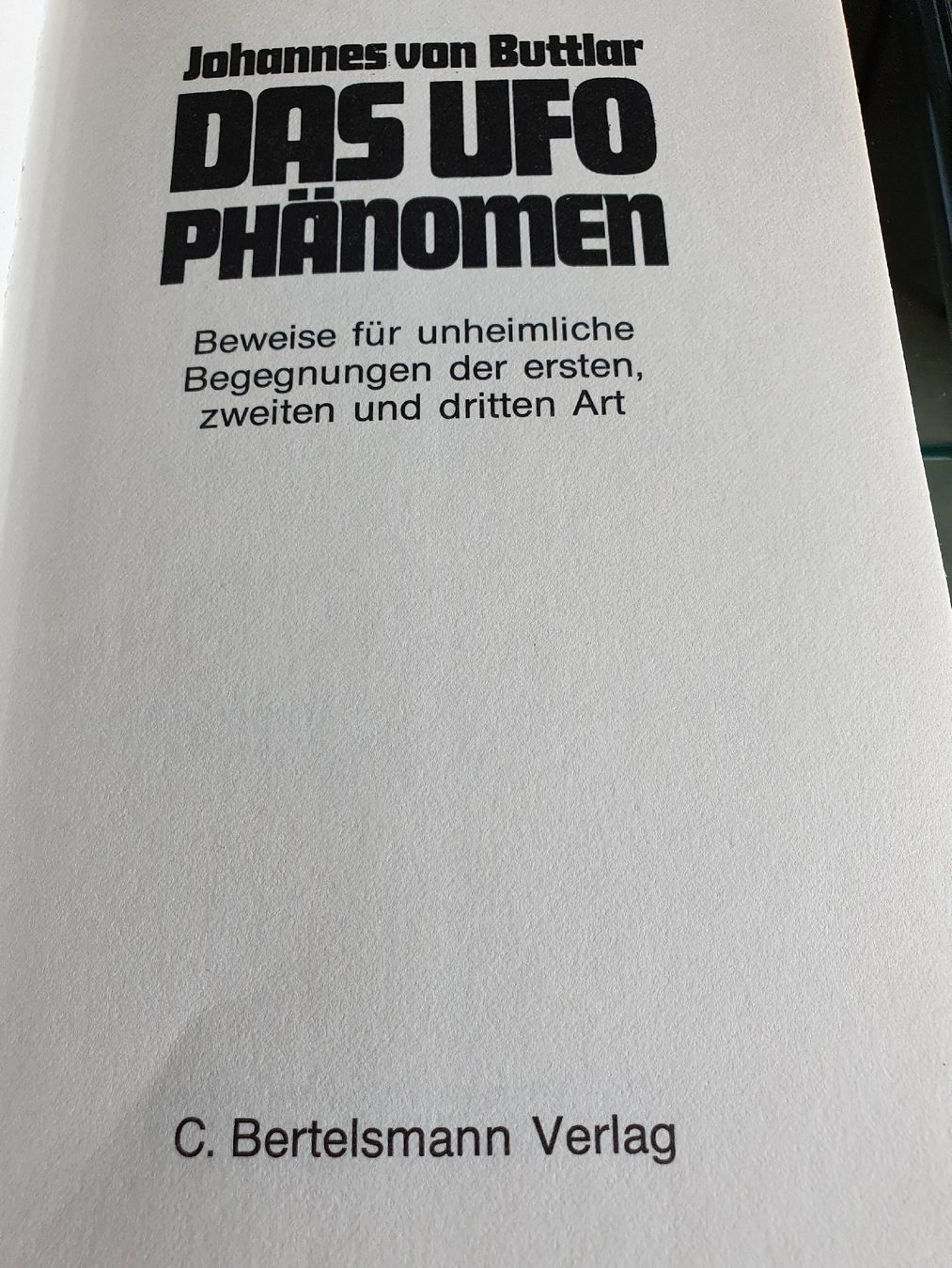 Libri: Das UFO PHÄNOMEN / Johannes von Buttlar – Usato da Einsiedeln venduto da Py 4