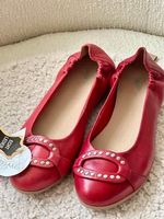 Relaxed Step Echt Leder Ballerinas, Grösse 38, Rot-NEU