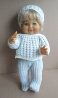 Schildkröt Puppe/Knabe mit Originalbekleidung 39cm 1970er