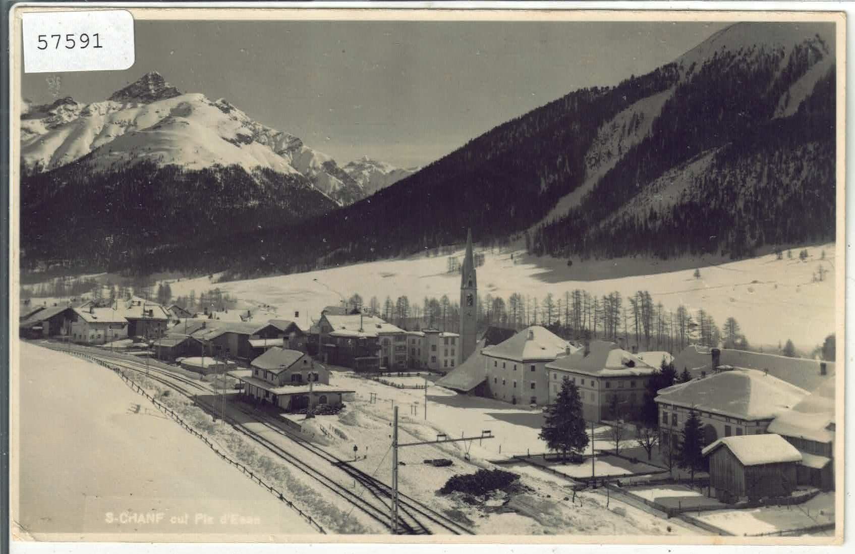 Cartes postales: Scanfs mit Bahnhof im Winter – D'occasion à Ettingen par Kartenplanet