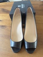 Elegante Navvyboot Lederschuhe, schwarz, Grösse 38.5, neuwer