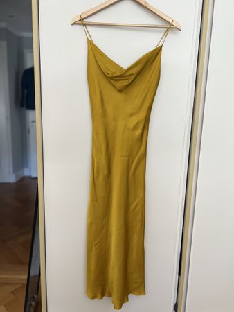Zara Woman, size XS, yellow occasion dress