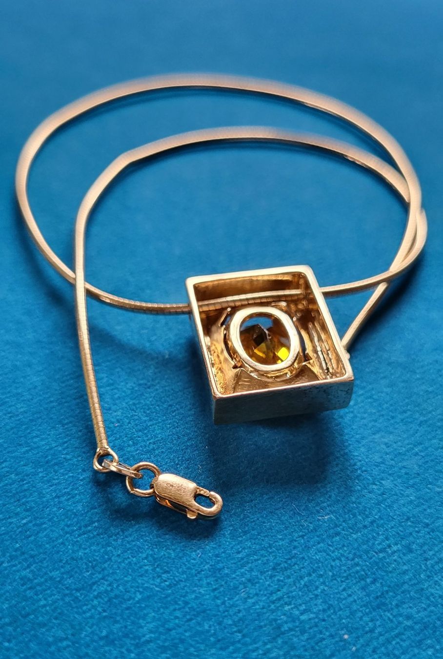 Catenine: Gold 585 Collier Mit Stein Anhänger – Usato da Wald ZH venduto da Aniade 2