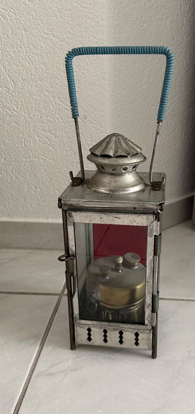 Lampen: SBB-Karbidlaterne, Zugbegleiterlampe – Gebraucht aus Mumpf von Spannset