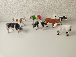 Schleich Kälber Kühe Set Kuh Fleckvieh Kalb Galloway Exclusi