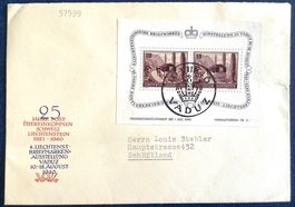 1946 / Lichtenstein FDC Briefmarken Ausstellung Block W18