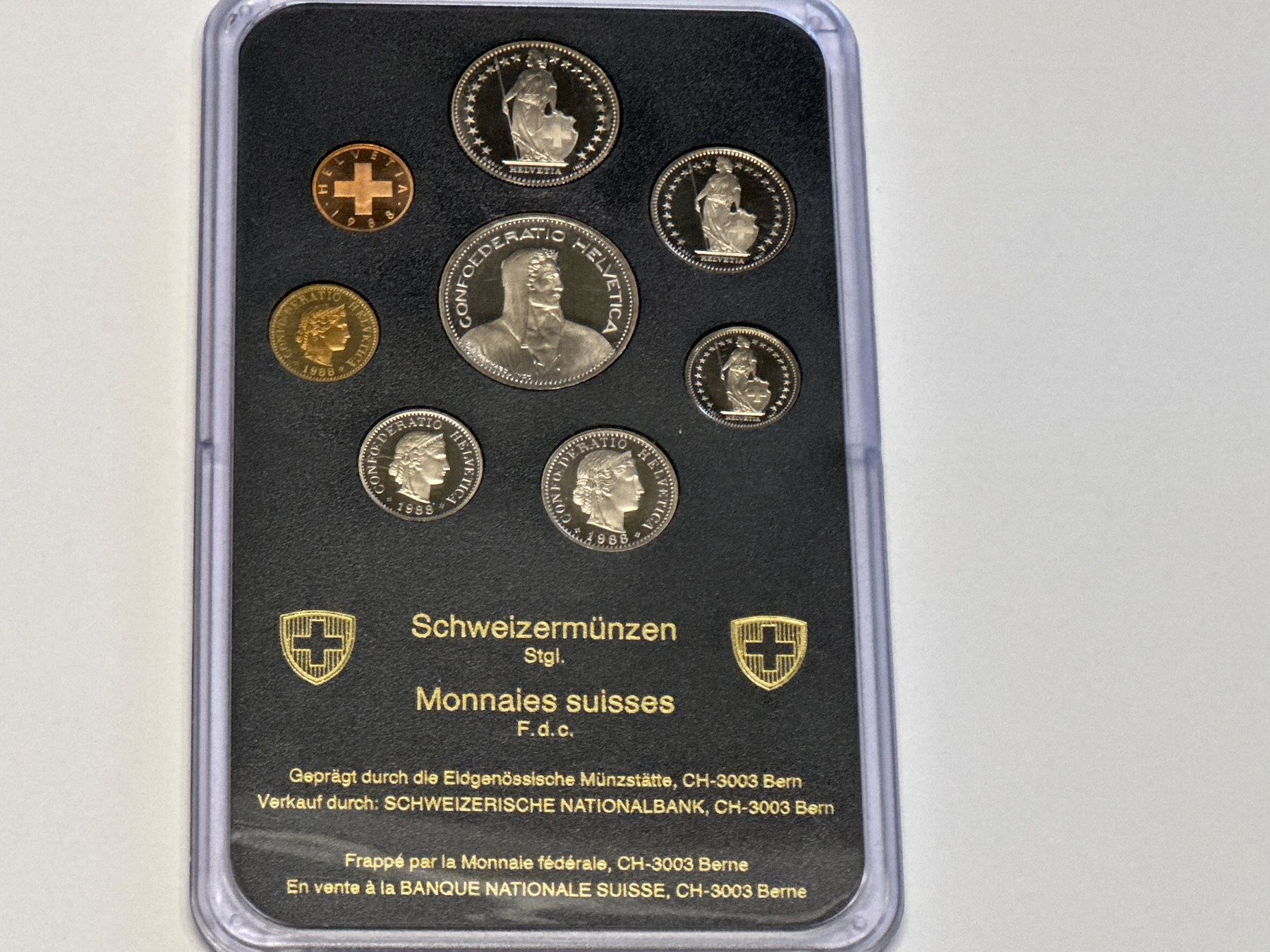 Alle Münzen: Schweizer Münzsatz Stgl. 1988 – Neu (gemäss Beschreibung) aus Herisau von herau 2