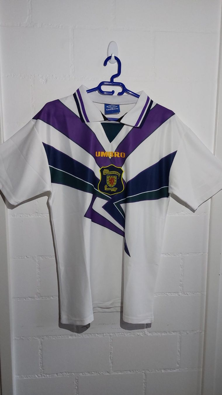 Umbro Canottiere & Pantaloni: Schottland Retro Trikot Gr. L – Usato da Hedingen venduto da Turicun25