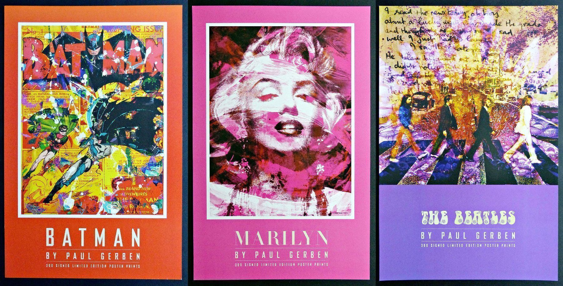 Poster & Bilder: BATMAN MARILYN MONROE BEATLES PAUL GERBEN POSTER SET – Neu (gemäss Beschreibung) aus Lugano von YouWantUS