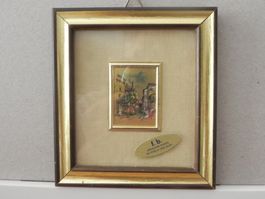 Miniatur Chromolithografie auf 23 karat Blattgoldfolie