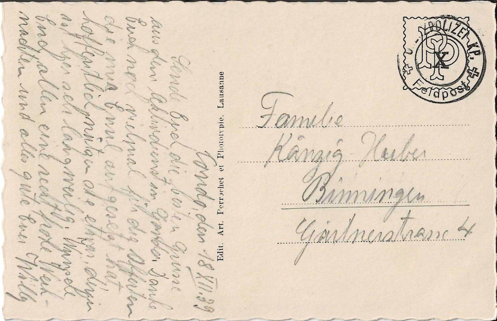 Cartoline postali: Karte Gondo 1939 – Usato da Zürich venduto da Philacat11 1