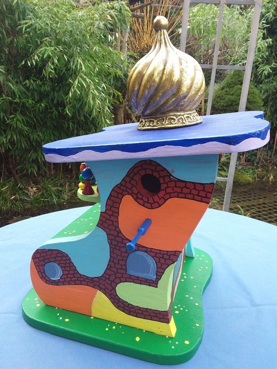 Keramik Vogelhaus Egg Kastanie - Wetterfester Nistkasten Mit Edelstahlseil