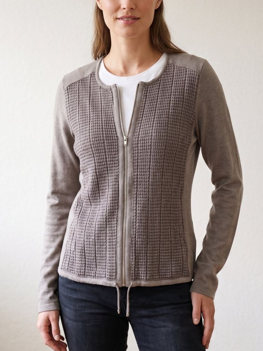 Rabe Giacche: Rabe Moden Strickjacke, taupe/greige, Gr 36 – Usato da Emmen venduto da Tumanovr