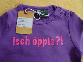 NEUER Body lila "isch öppis?!" Gr. 50/56 - 260734