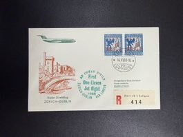 Aer Lingus Erstflugbrief Zürich - Dublin 1965