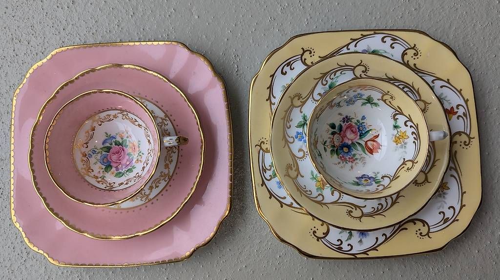 Set di piatti: Zwei 3er Set Porzellan – Usato da Altdorf UR venduto da Walhalla59