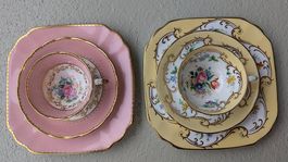 Zwei 3er Set Porzellan