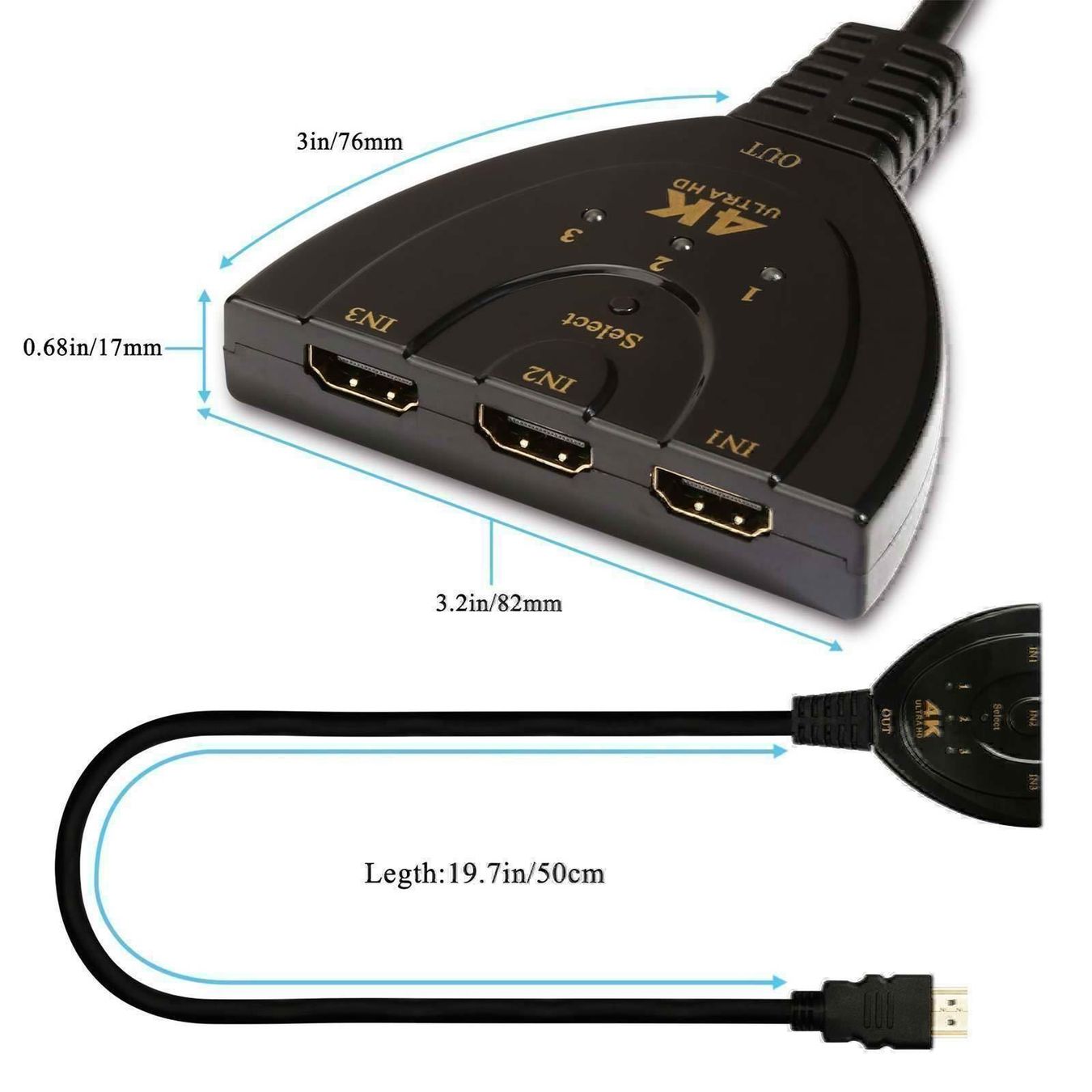 Adattatori: HDMI 3in1 Splitter Verteiler Adapter – Nuovo (secondo la descrizione) da Kirchdorf AG venduto da Apost008 5