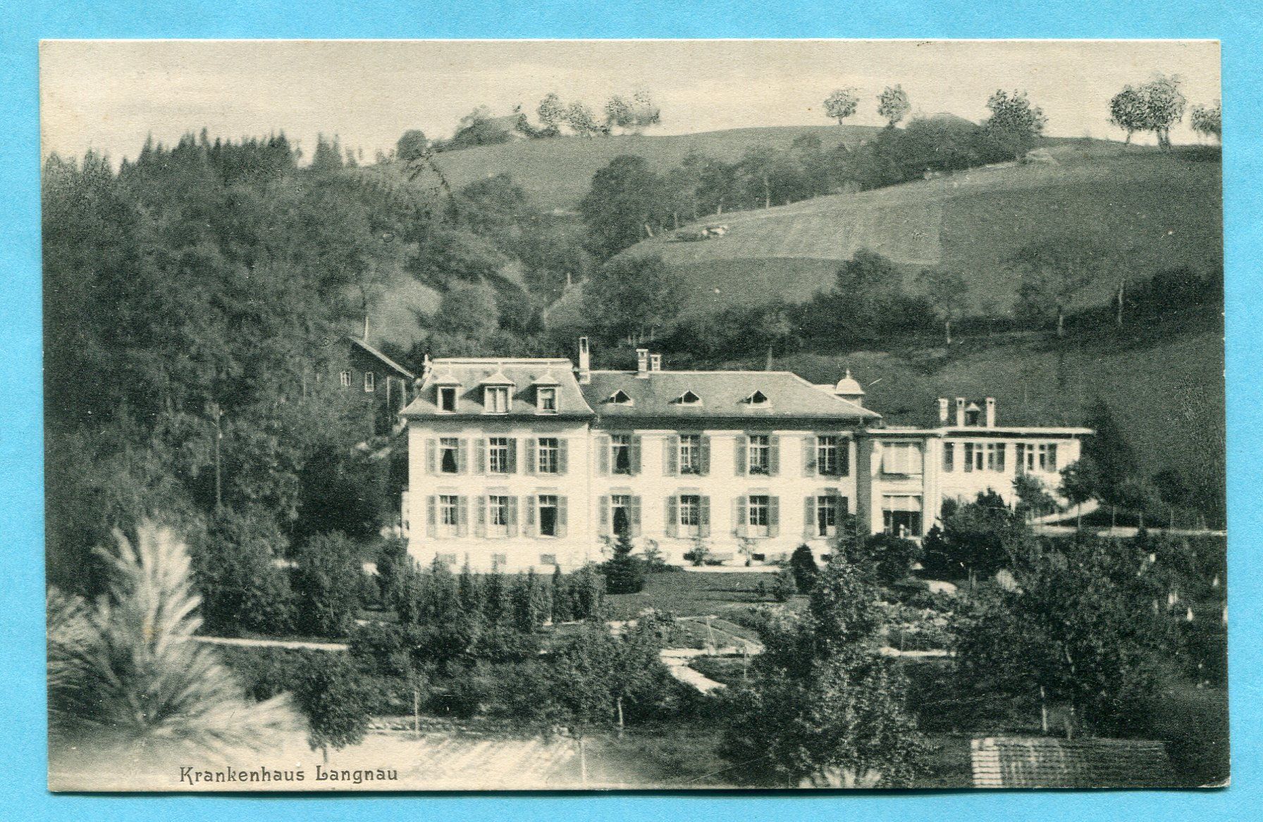 Cartoline postali: Krankenhaus Langnau 1908 – Usato da Opfikon venduto da Prophila