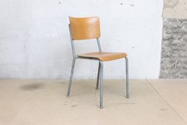 Vintage Einzelstuhl von Embru aus Holz und Metall