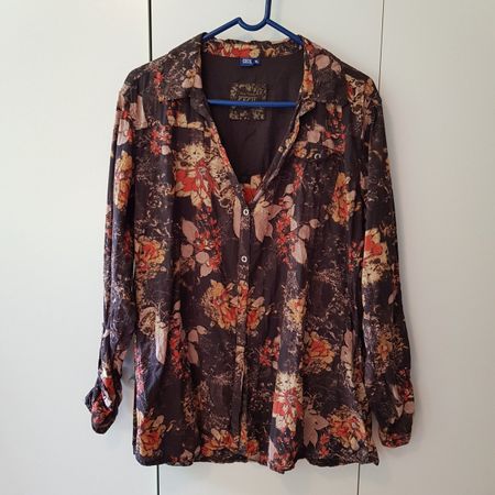 CECIL Bluse top Qualität, XL, wie neu, braun rot beige, flor