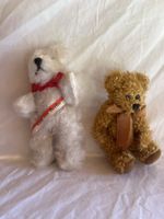 Zwei kleine Teddybären weiss und braun guter Zustand