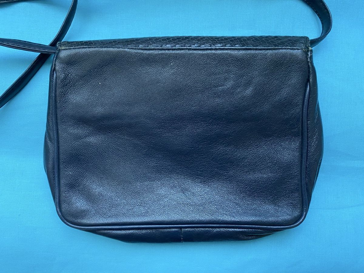 Borse da donna: Elegante Leder Handtasche blau grau – Usato da Flawil venduto da sonnengeist 2