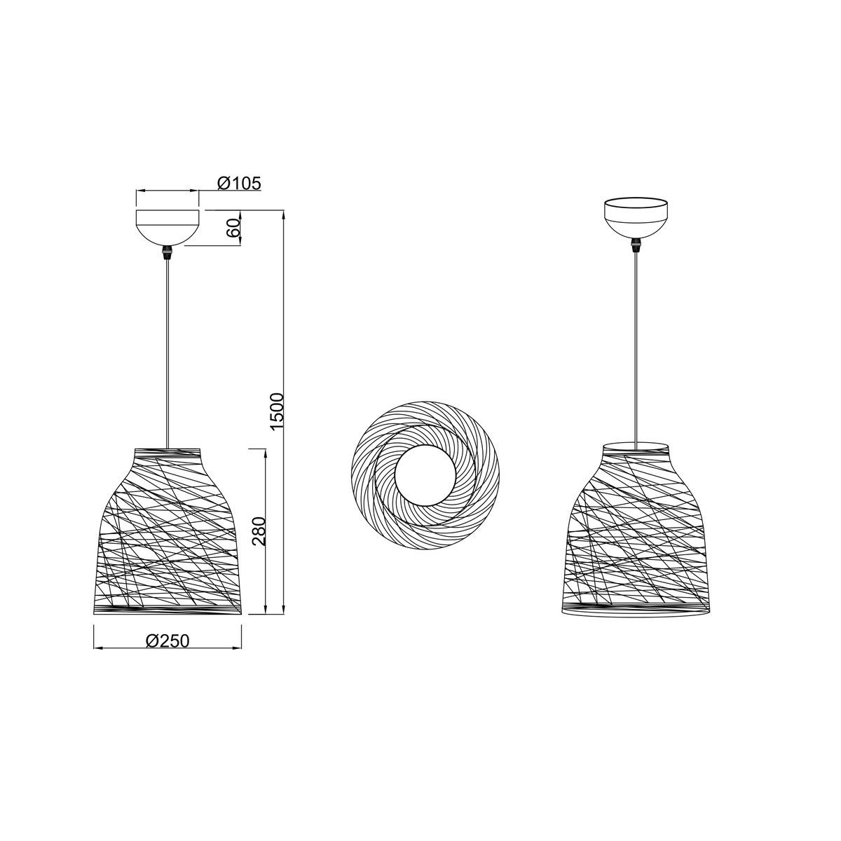 Lampadari & plafoniere: Pendelleuchte, Papiergarn, Boho, 25 cm Ø – Nuovo (secondo la descrizione) da Kreuzlingen venduto da Smart-Light 7