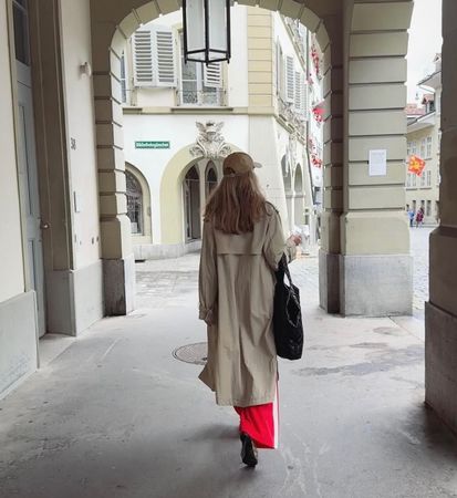 Trench oversize beige quasi neuf