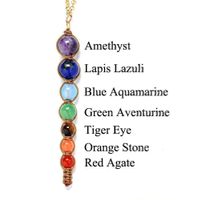 7 Chakra-Halskette, bunt  - Collier des 7 Chakra Coloré