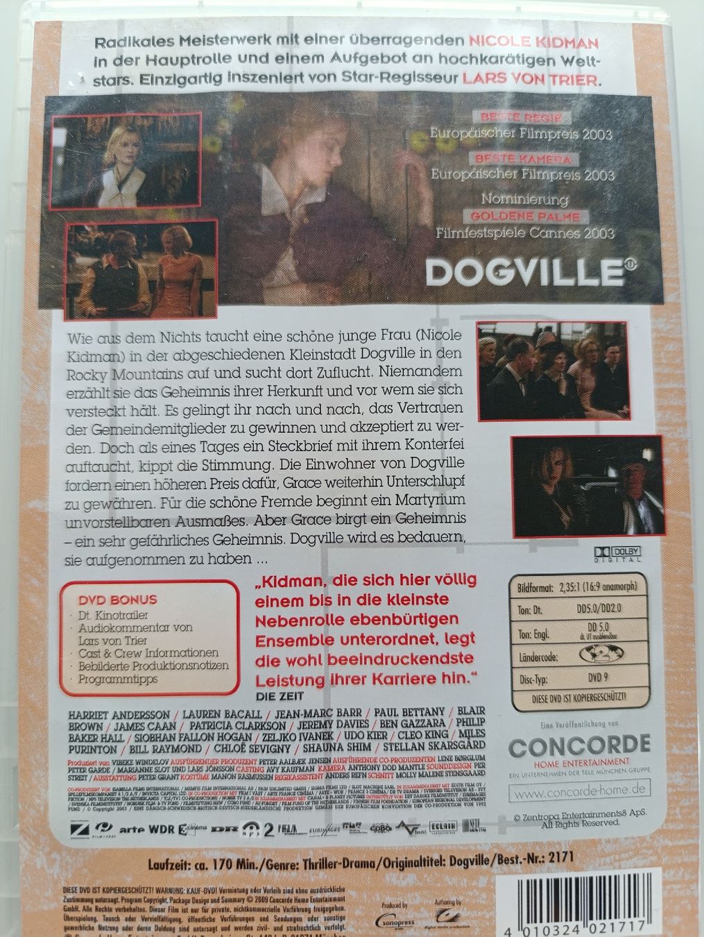 Tutti i DVDs: Dogville DVD – Usato da Zermatt venduto da MrsMrRabbit 1