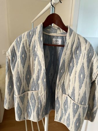 Zara Kimono Jacke, Grösse 152, Blau/Beige - Top Zustand!